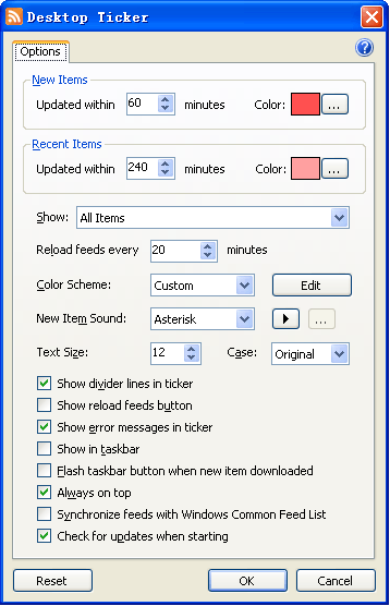 RSSĶ(Desktop Ticker)