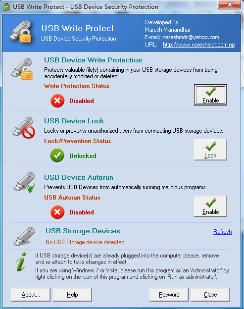 uд(USB Write Protect)