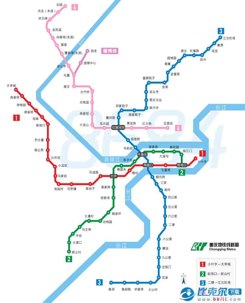重庆地铁线路图最新版|重庆地铁线路图下载 最新版 - 比克尔下载