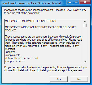 رie9Զ Windows Internet Explorer 9 Blocker Toolkit