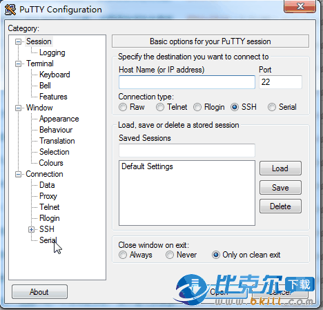 putty.exe(ѵSSH/Telnet )