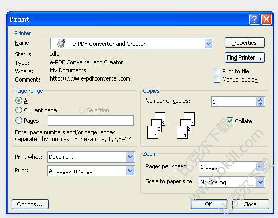 PDFתӡ(e-PDF Converter and Creator)