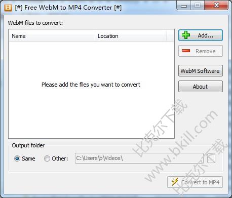 WebMתMP4ת(Free WebM to MP4 Converter)