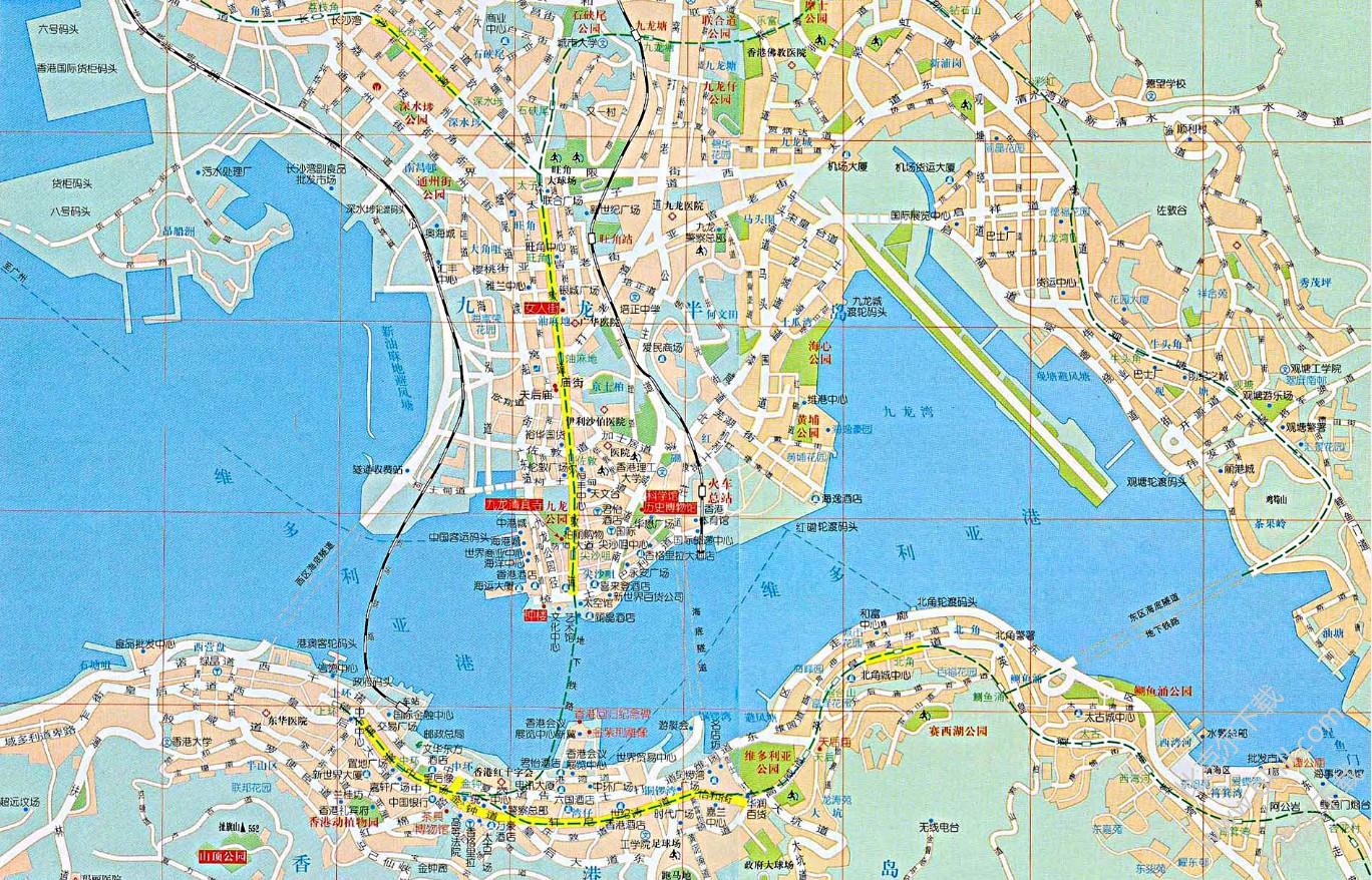 香港地图全图高清版 jpg 可放大版图片